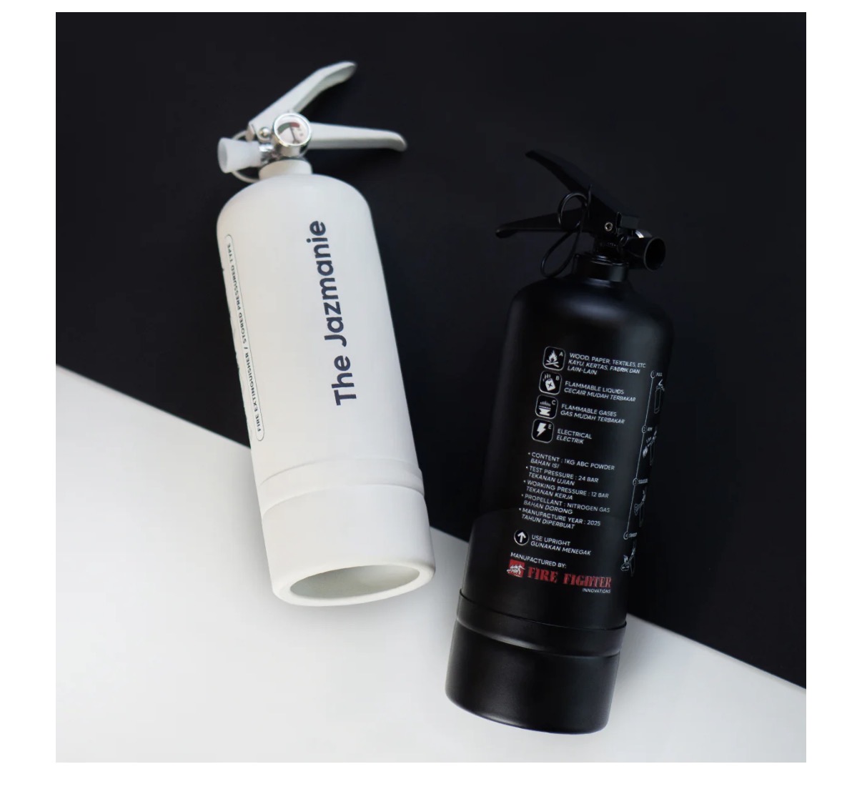 Custom Fire Extinguisher design and bracket — angle 4